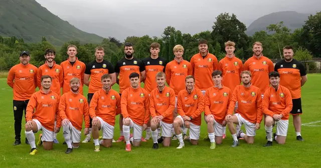 Fort William FC players in RedteQ-sponsored 2026 training kit