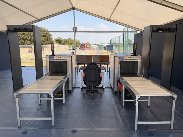 AI-assisted checkpoint at a championship golf tournament