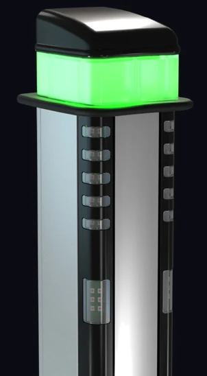 Metrasens Ultra head unit showing a green clear indication as a person is screened