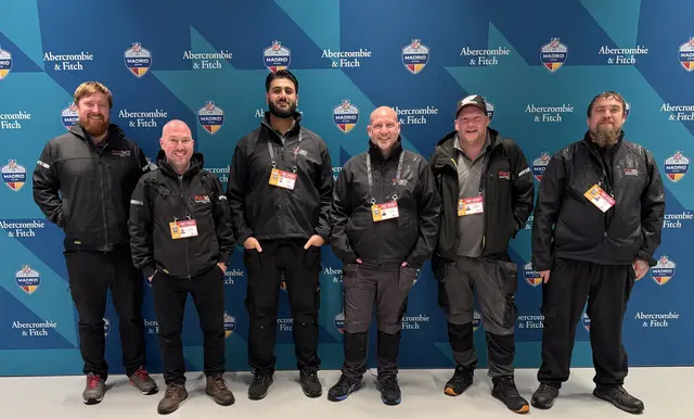 RedteQ crew at an NFL international game