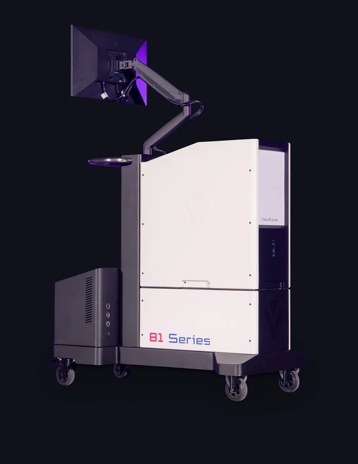 Thruvision 81 Series 8108 passive terahertz people-screening camera on its mobile operator station